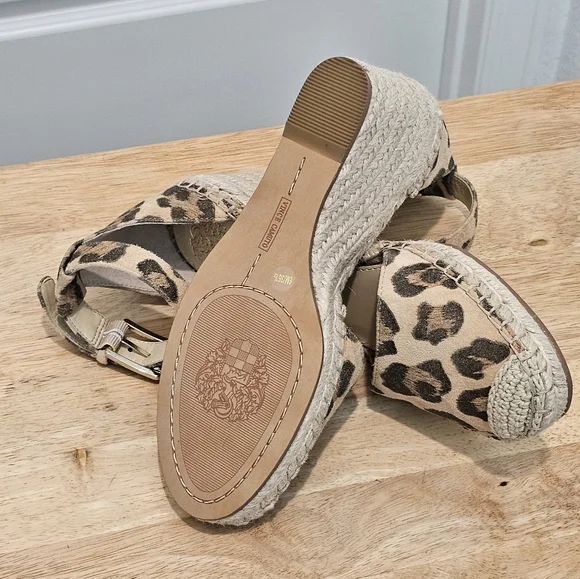 Vince Camuto NWOT, Leather Venerly Espadrille Sandals, NWOT, Size 6 - Picture 5 of 6